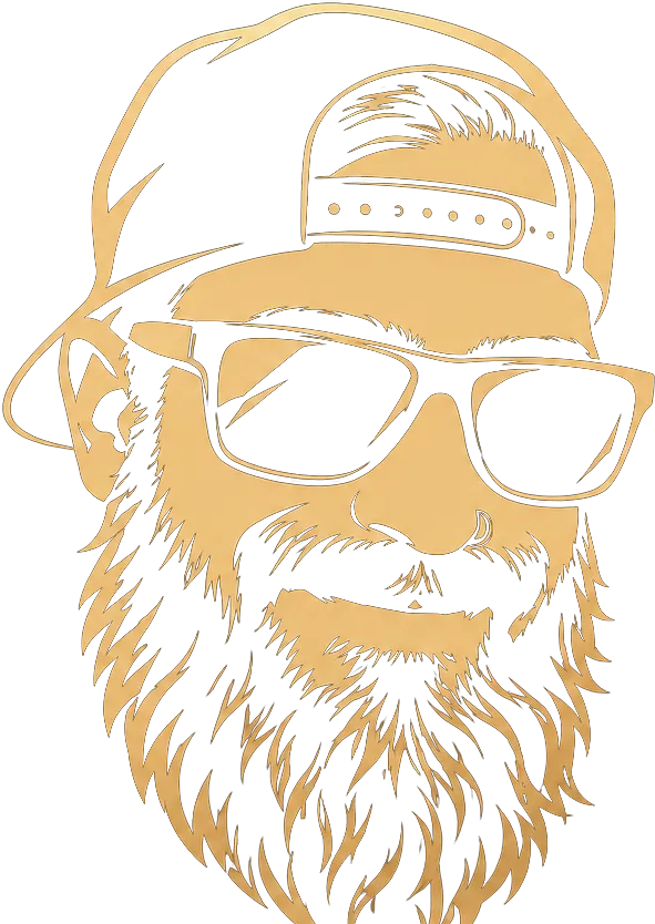 BeardyWeb bearded head mark in gold